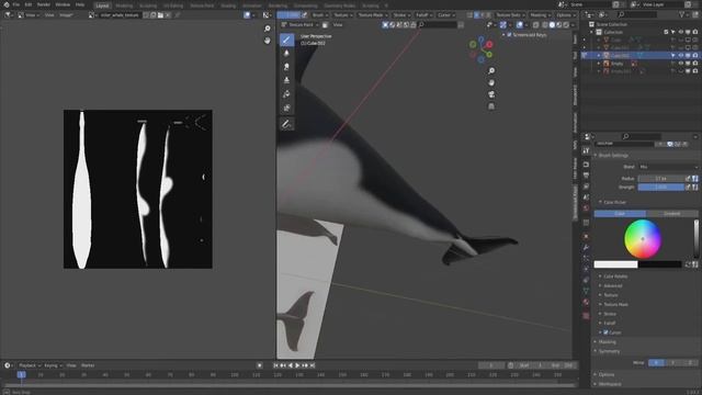 Killer Whale Texture Painting In Blender 2.93