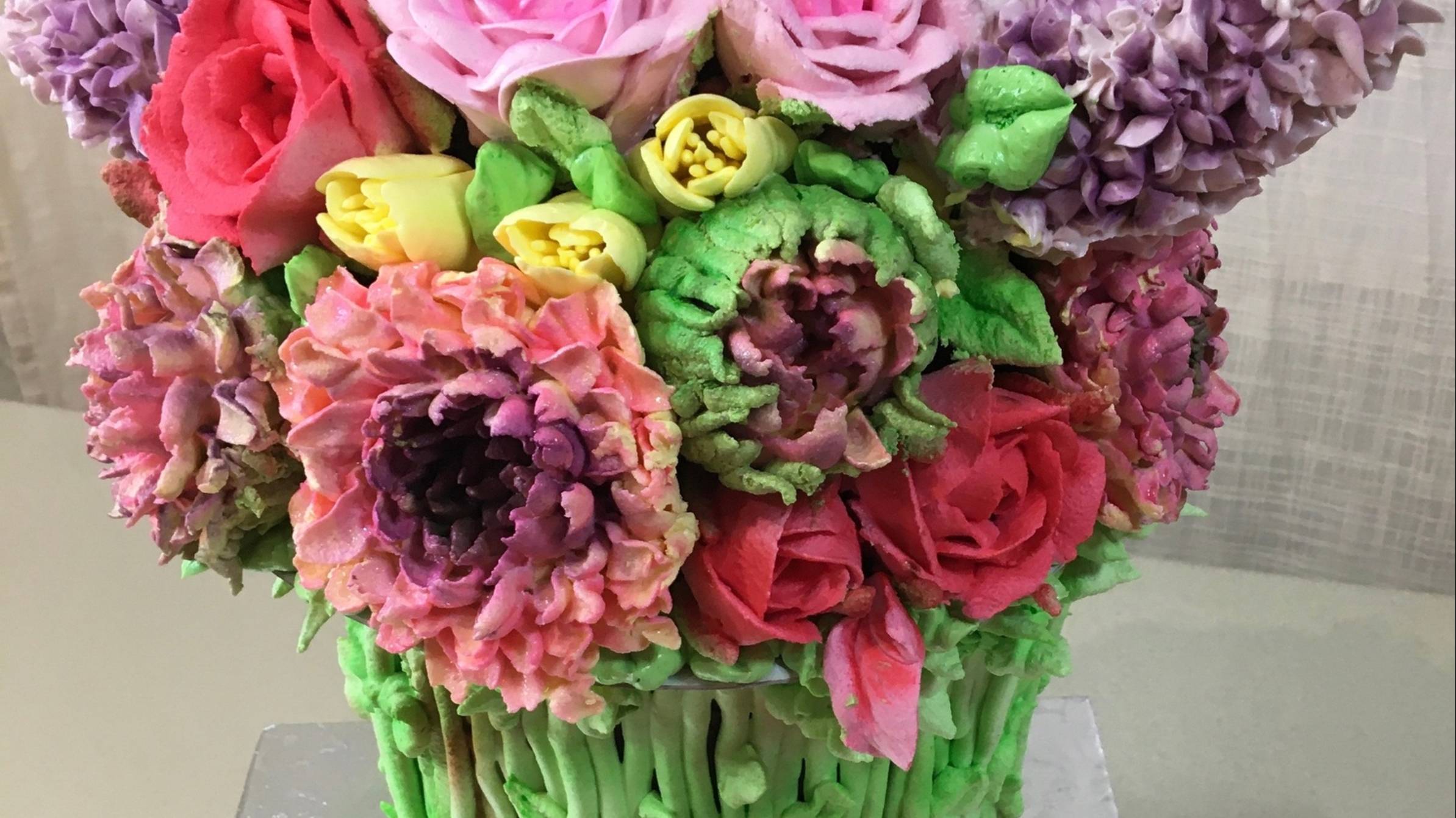 Подробное видео.3D торт вертикальный букет#Detailed video of .3D cake vertical bouquet