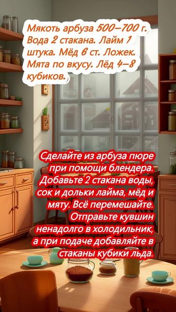 Арбузная аквафреска с лаймом и мятой