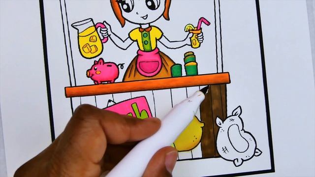 Alexandra Franzese Country Chibis Coloring Page | Speed Coloring With Markers | My Color Wish