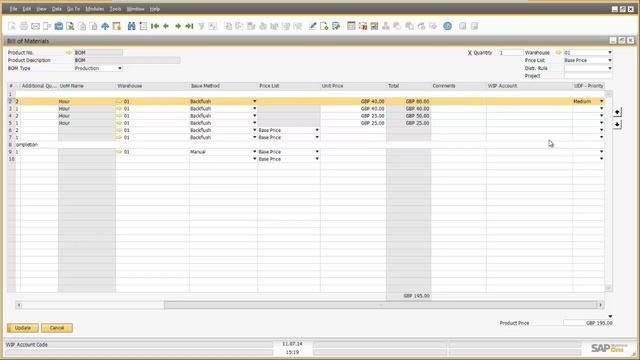 Production Module Enhancements In SAP Business One 9.1 - Feature Clip