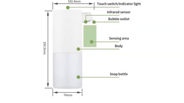 JINGRONG Touchless Soap Dispenser - Kids Automatic Hand Soap Dispenser (Touch Free) Countertop