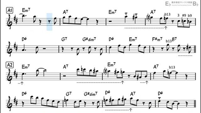 Scrapple from the apple Backing Track with Sheet Music for Alto Sax_480p_MUX