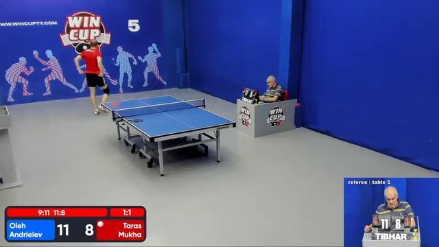 15:30 Андреев Олег 1-3 Муха Тарас стол 5 ЮГ-4 29.05.22