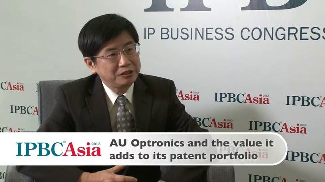 In conversation with TK Wu, CIP Officer of AU Optronics Corporation, IPBC Asia - 2013