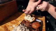 Burger Topped With Truffles And Fried Burrata