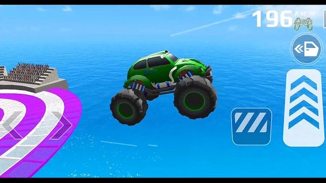 Monster Truck Mega Ramp Stunt Super Hero Driver | Android iOS Gameplay