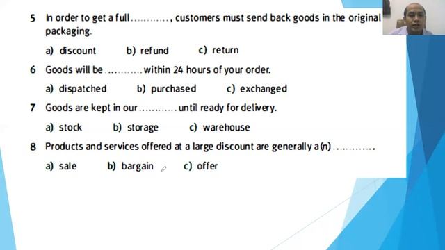 Unit 3: Selling (Vocab)