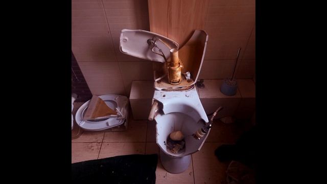 Замена разбитого унитаза на новый. Макеевка. Центрально городской.