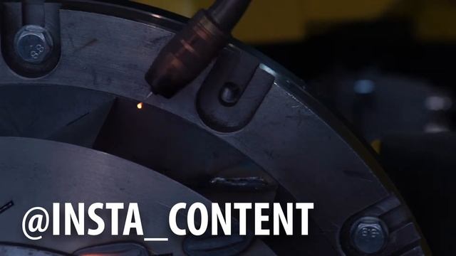Welding Automation. close-up. Slow Motion
