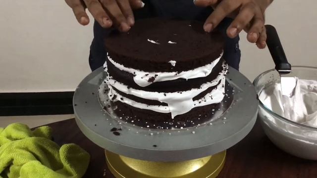 #cake #frosting #icing #truffle   Easy Choco truffle cake | Ice a cake at home