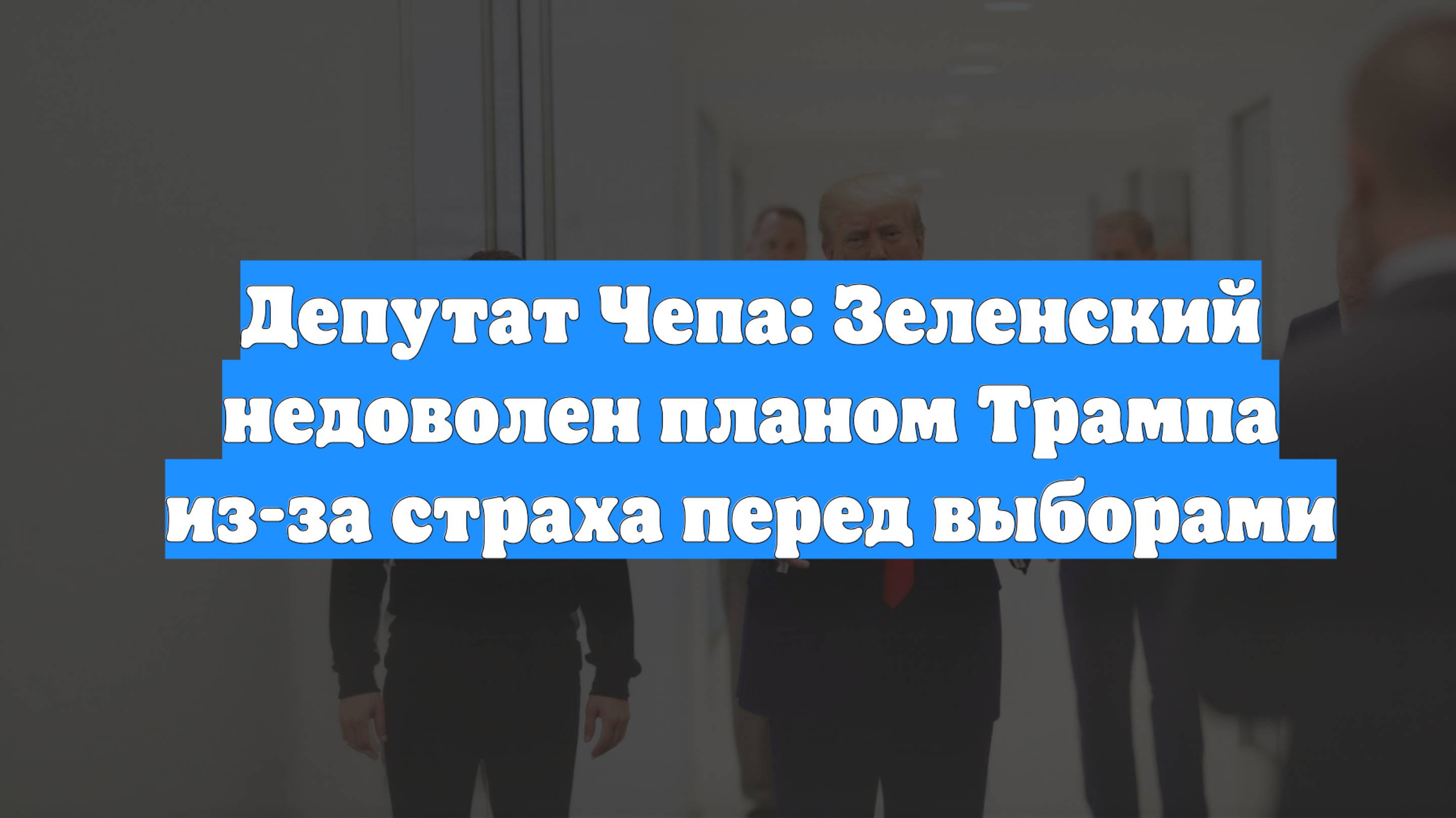 Депутат Чепа: Зеленский недоволен планом Трампа из-за страха перед выборами