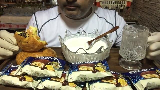 First time in my Channel eating Goat 🐐 Cheese🧀 with Gatik | Gogal | Choco Pie 🥧| ASMR | MUKBANG