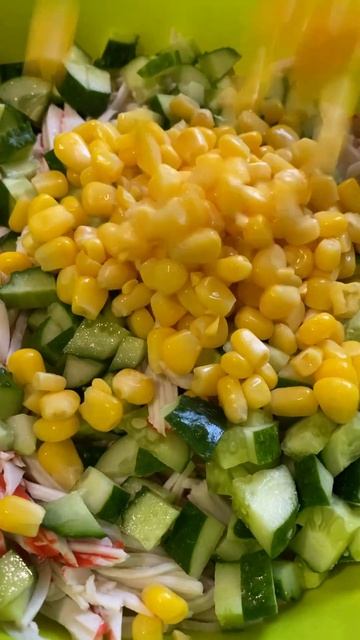 Крабовый салат, как в СССР асмр #shorts #еда #асмр