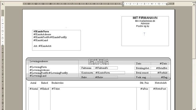 Finans CE - Dit eget design af faktura, ordrer, tilbud mm.