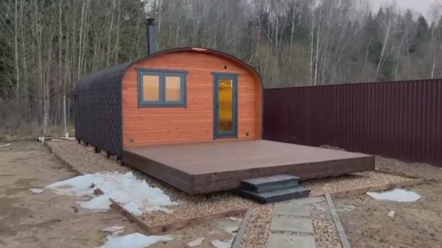 Отзыв владельца бани бочки. Квадро хаус 4х6 от Bochky