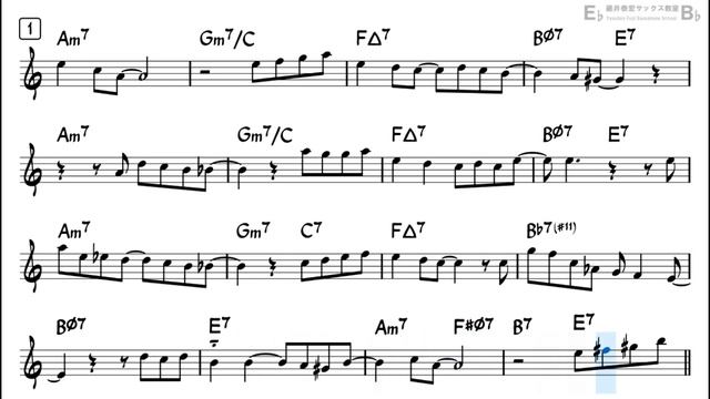 Sunny Backing Track with Sheet Music for Alto Sax_720p