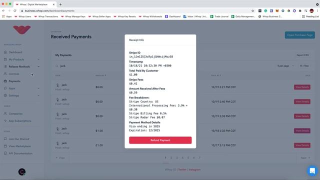 Whop Business Payments Demo