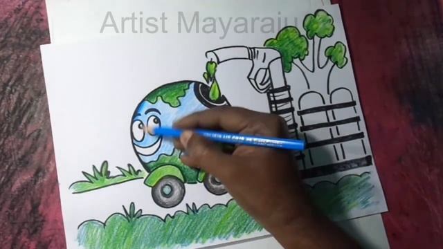 save fuel poster drawings all in one video / how to draw save fuel for better environment drawing