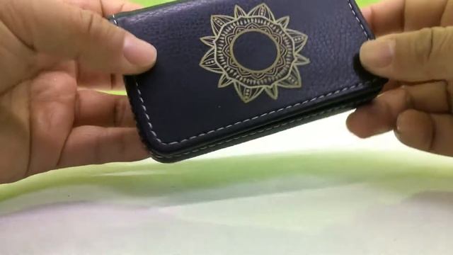 Toner heat transfer leather blanks business card calling card holder
