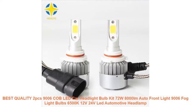 BEST QUALITY 2pcs 9006 COB LED Car Headlight Bulb Kit 72W 8000lm Auto