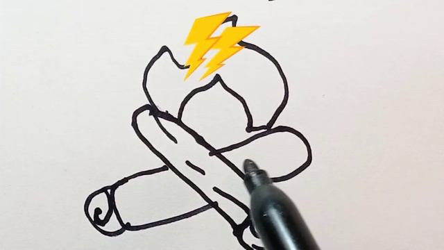 How to draw Campfire/Как нарисовать  костер/For children