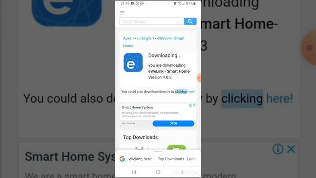 Ewelink apps how to configure (Android)