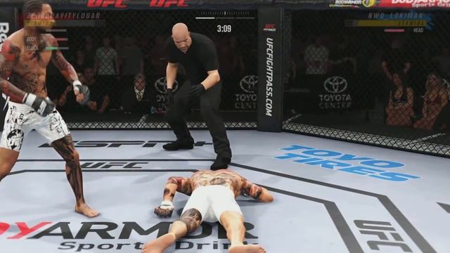 UFC beautiful side step