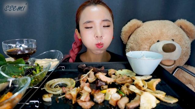 [Mukbang]Grilled Beef intestines 🐮소곱창 대창 막창 특양 염통 오드레기 쫄깃한 구이먹방😋(대파김치,부추무침,콩고물)eating show ASMR | 쎄