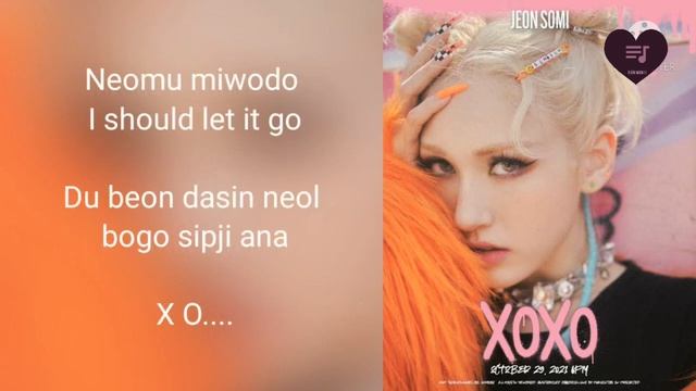 JEON SOMI (전소미) - 'XOXO' (Easy lyrics) lirik lagu xoxo jeon somi 'somi'