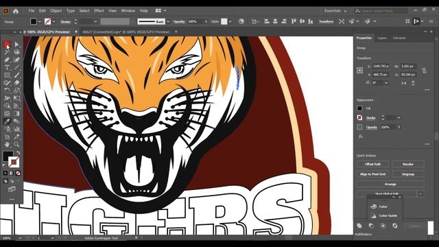 Tiger Mascot Logo - Adobe Illustrator CC | Tutorial | Azeem Khan Designs