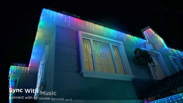 Светодиодные наружные светильники Govee Icicle Lights, RGBIC, 10метров, H70D13D1