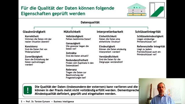 Business Intelligence Vorlesung 3.3: Data Warehouse - Datenqualität und ETL