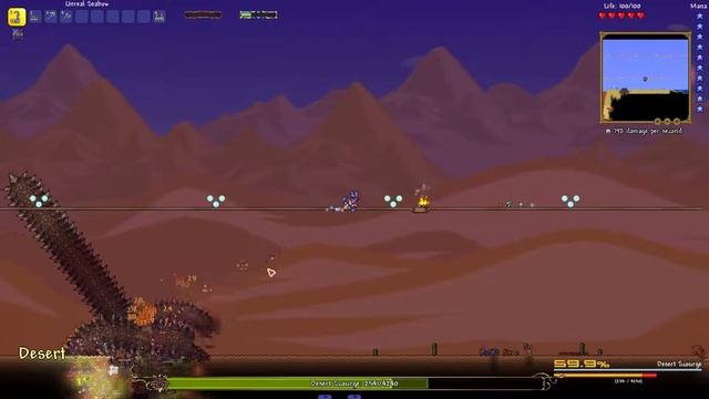 Terraria Calamity Mod - Revengeance Mode Desert Scourge No-Hit