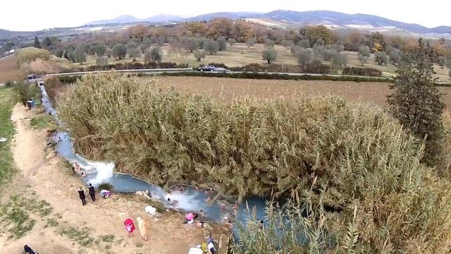 video short   delle Terme Libere di Saturnia , viste dall' alto ^ - ^