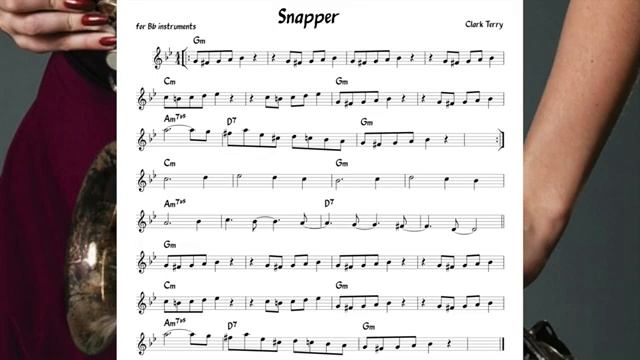 Snapper (Clark Terry) Backing track   score for Eb alto instruments(360P)