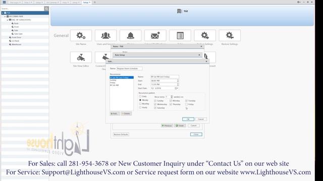 Avigilon Training: Change your Rule Schedule (QUICK)