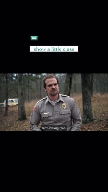 Английский с сериалом Очень странные дела "Show a little class"