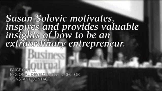 Susan Solovic is THE Small Business Expert -- Speaking Reel.