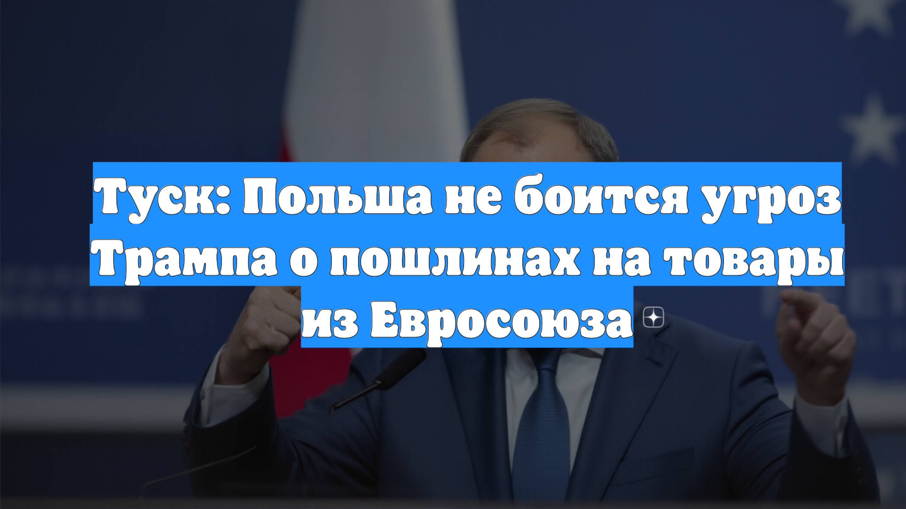 Туск: Польша не боится угроз Трампа о пошлинах на товары из Евросоюза