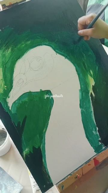 peacock acrylic painting #acrylicpainting #kidspaint #zbcportraits #paintingtutorial