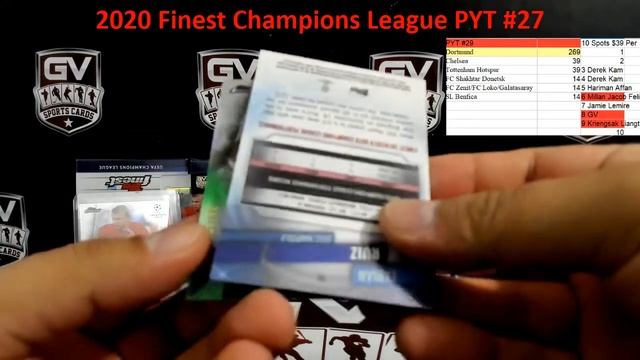 2019/20 Topps Finest UEFA Champions League Soccer 4 Box PYT #27