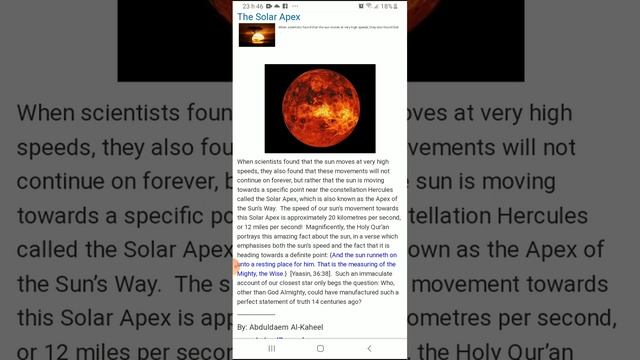 The solar apex .