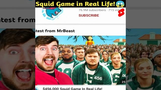 Facts About MrBeast Squid Game😱।Squid Game In Real Life!#shorts