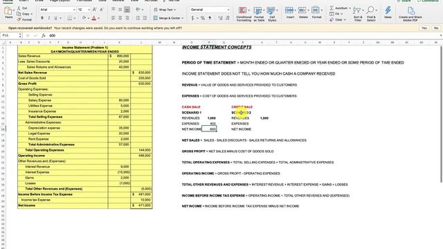 Financial Statements Part 1c (Income Statement Concepts)