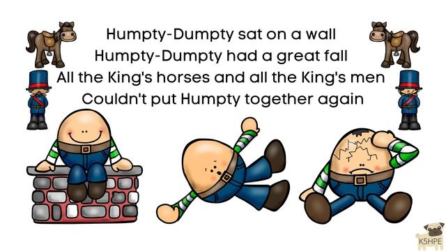 MUSIC Nursery Rhymes Humpty Dumpty, Mother Goose, English Poetry for Children, Virtual School, READ