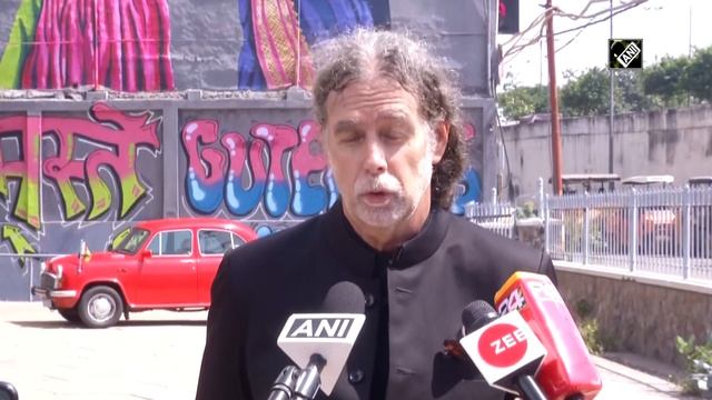 German Envoy unveils symbolic street-art painting of India-Germany friendship in Delhi