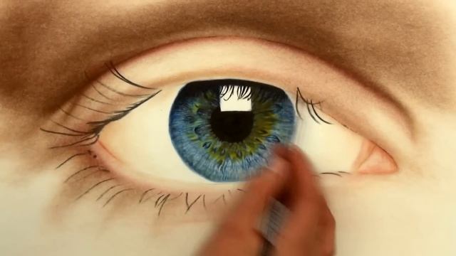 Speed Painting an Eye in oil dry brush/ realistic (How To Draw)