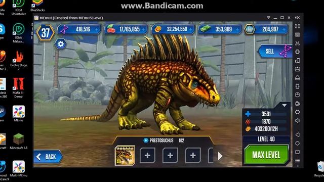 jurassic world the game///prestosuchus pack!!!!/// BADAZZ