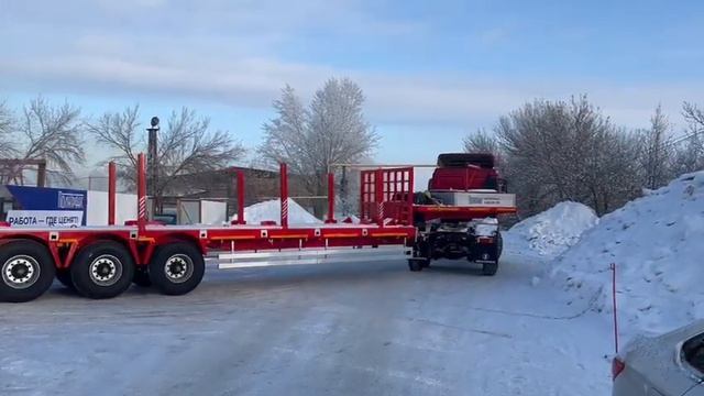 Отгрузка полуприцепа-тяжеловоза марки Политранс в Тарко-Сале